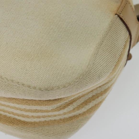 BURBERRY Blue Label Shoulder Bag Canvas Beige Gold Auth...